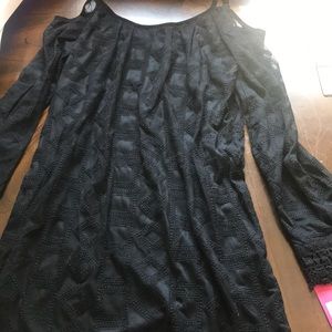 Xhileration Cold shoulder black dress